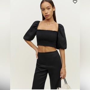 Reformation Scarlett linen two pieces